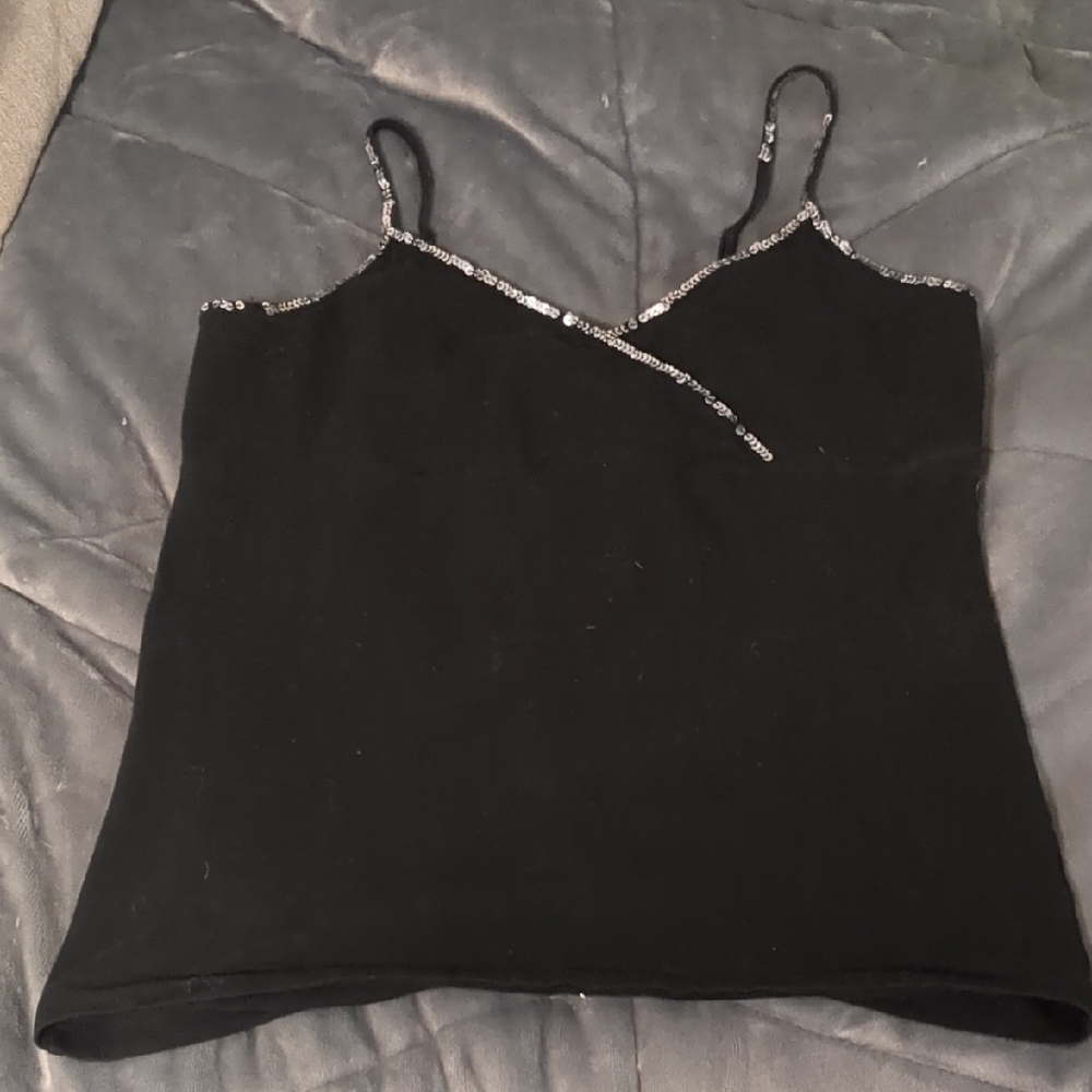 ✨Merona Black Camisole with Sequin Detail